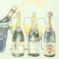 Servietten 33x33 cm - CHAMPAGNE PARTY light green