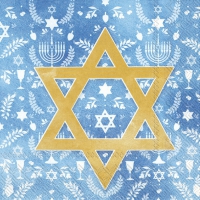 Servietten 33x33 cm - STAR OF DAVID