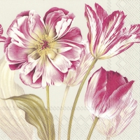Servietten 33x33 cm - MAJESTIC TULIPS linen