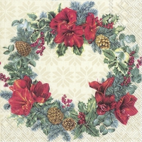 Servietten 33x33 cm - WREATH OF CHRISTMAS cream Servietten 33x33 cm - WREATH OF CHRISTMAS cream