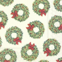 Servietten 33x33 cm - LOTS OF WREATHS cream Servietten 33x33 cm - LOTS OF WREATHS cream
