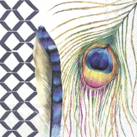 Servietten 33x33 cm - MODERN FEATHERS