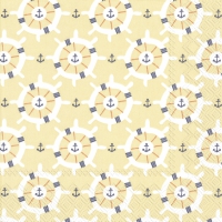 Servietten 33x33 cm - BOAT TRIP yellow