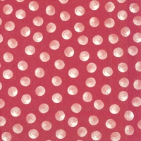 Servietten 33x33 cm - PIGGY DOTS red