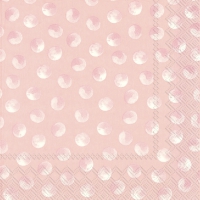 Servietten 33x33 cm - PIGGY DOTS rose