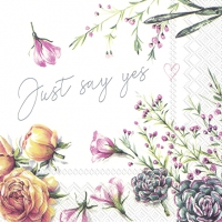Servietten 33x33 cm - JUST SAY YES