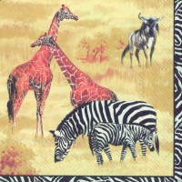 Servietten 33x33 cm - Wildlife cream