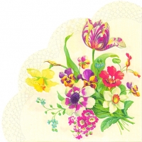 Servietten - Rund - WELCOME SPRING cream Servietten - Rund - WELCOME SPRING cream