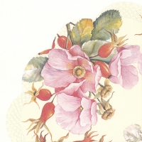 Servietten - Rund - WILD ROSE