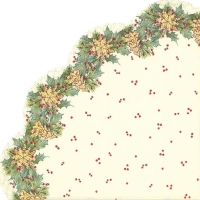 Servietten - Rund - CHRISTMAS GARLAND cream