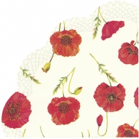 Servietten - Rund - POLLY cream