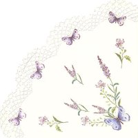 Servietten - Rund - LA LAVANDE cream