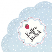 Servietten - Rund - KAFFEE KLATSCH light blue