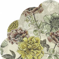 Servietten - Rund - BLOSSOM TALE cream