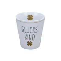 Porzellan-Becher -  Glückskind 