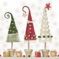 Servietten 33x33 cm - Handcrafted Christmas Trees