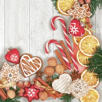Servietten 33x33 cm - Tasty Christmas Arrangement
