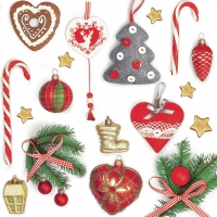 Servietten 33x33 cm - Xmas Vintage Decors