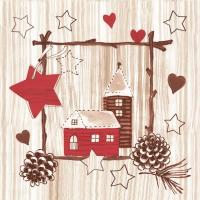 Servietten 33x33 cm - Decors on Light Wooden Board