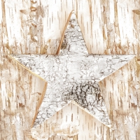 Servietten 33x33 cm - Wooden Eco Star