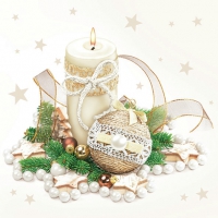 Servietten 33x33 cm - Eco Bauble & Candle