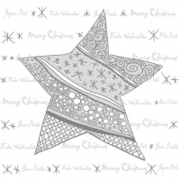 Servietten 33x33 cm - Modern Graphic Star Silver