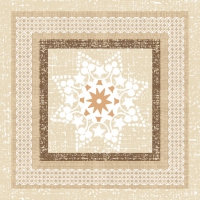 Servietten 33x33 cm - Ethnic Star in a Frame Taupe