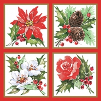 Servietten 33x33 cm - Painted Xmas Decorations in Frames