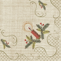 Servietten 33x33 cm - Classic Christmas Embroidery