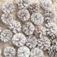 Servietten 33x33 cm - Eco-White Pine Cones
