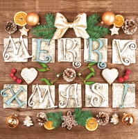 Servietten 33x33 cm - Very Merry Xmas!