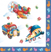 Servietten 33x33 cm - Happy Vehicles