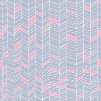Servietten 33x33 cm - Pink & Blue Zig Zag