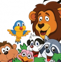 Servietten 33x33 cm - Animals in a Circle