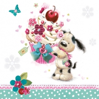 Servietten 33x33 cm - Cupcake Gift from Doggie