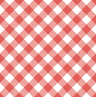 Servietten 33x33 cm - Red Vichy Check