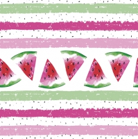 Servietten 33x33 cm - Watermelon with Stripes