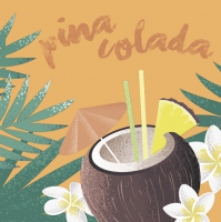 Servietten 33x33 cm - Exotic Drink