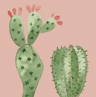 Servietten 33x33 cm - Watercolour Cactuses