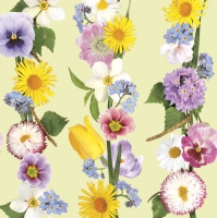 Servietten 33x33 cm - Spring Flowers Garland