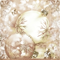 Servietten 33x33 cm - Glass Balls  Beige