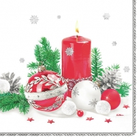 Servietten 33x33 cm - Red & White Decor