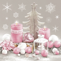 Servietten 33x33 cm - Pastel Christmas Composition