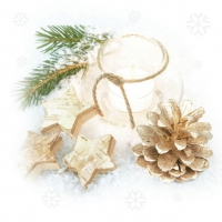 Servietten 33x33 cm - Decor with Tealight Holder