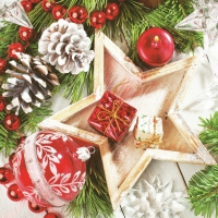 Servietten 33x33 cm - Little Presents in Star