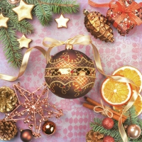 Servietten 33x33 cm - Golden Ornamented Bauble