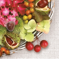 Servietten 33x33 cm - Autumn Flower Composition