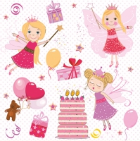 Servietten 33x33 cm - Birthday Fairies Servietten 33x33 cm - Birthday Fairies