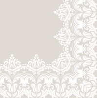 Servietten 33x33 cm - Ornament Border Beige