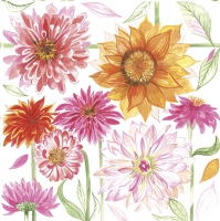Servietten 33x33 cm - Drawn Garden Flowers